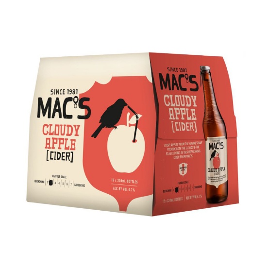 Picture of Mac's Cloudy Apple Cider Bottles 12x330ml