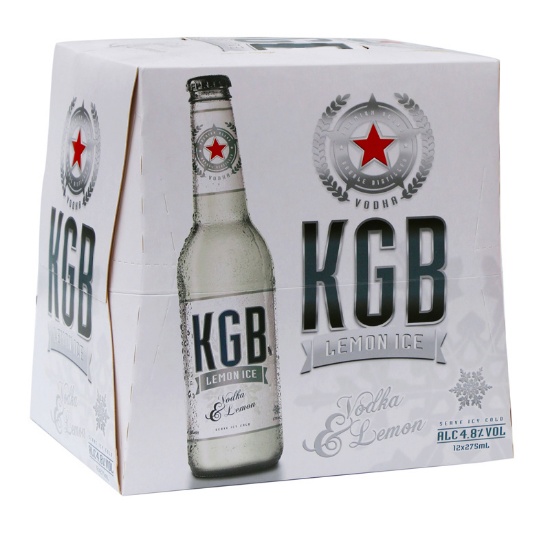 Picture of KGB Lemon Ice Vodka & Lemon 4.8% Bottles 12x275ml