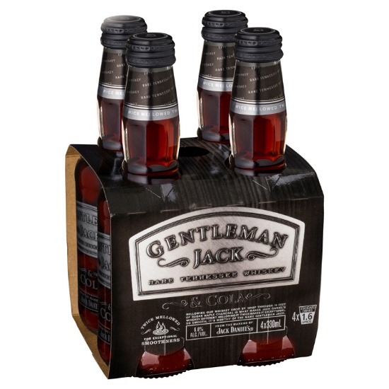 Picture of Gentleman Jack & Cola 6% Bottles 4x330ml