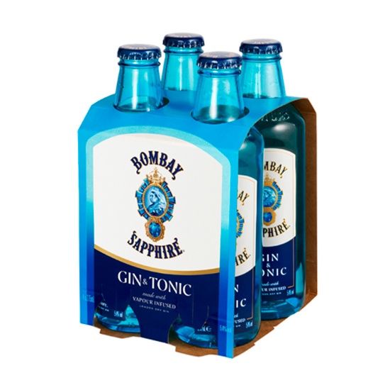 Picture of Bombay Sapphire Gin & Tonic 5.4% Bottles 4x275ml