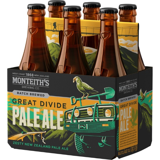 Picture of Monteith's Batch Brewed Great Divide Pale Ale Bottles 6x330ml