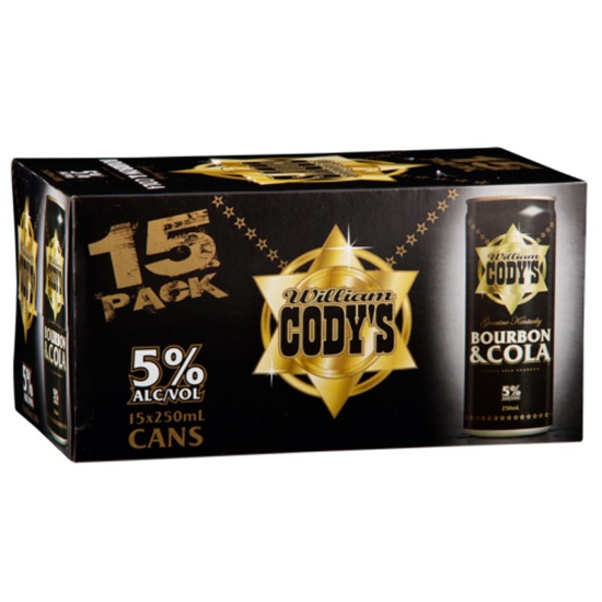 Picture of Cody's & Cola 5% Cans 15x250ml