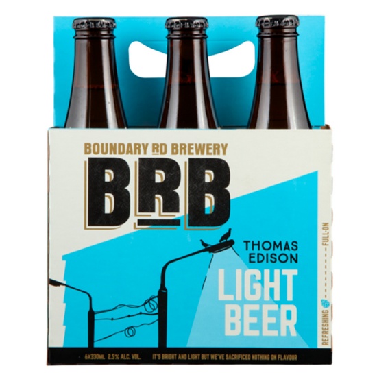 Picture of Boundary Rd Brewery Thomas Edison Light Beer Bottles 6x330ml