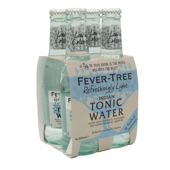 Picture of Fever Tree Refreshingly Light Premium Indian Tonic Water Bottles 4x200ml