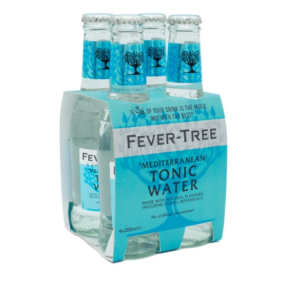 Picture of Fever Tree Mediterranean Tonic Water Bottles 4x200ml