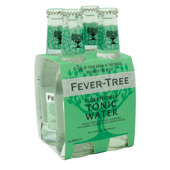 Picture of Fever Tree Elderflower Tonic Bottles 4x200ml