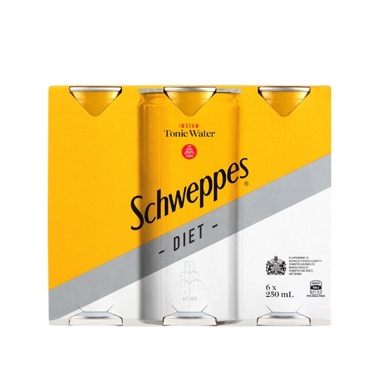 Picture of Schweppes Diet Indian Tonic Water Cans 6x250ml