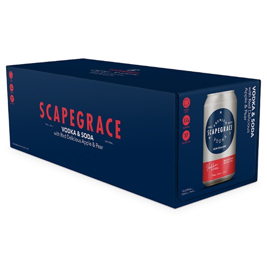 Picture of Scapegrace Vodka & Soda Apple & Pear 5% Cans 10x330ml