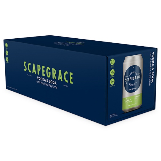 Picture of Scapegrace Vodka & Soda Lime 5% Cans 10x330ml