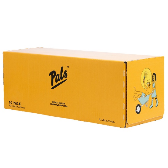 Picture of Pals Vodka, Mango, Pineapple & Soda 5% Cans 10x330ml