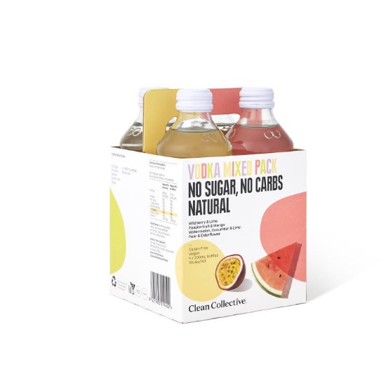 Picture of Clean Collective Vodka Mixed Pack 5% Bottles 4x300ml