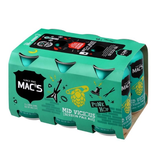 Picture of Mac's Mid Vicious Session Pale Ale Cans 6x330ml