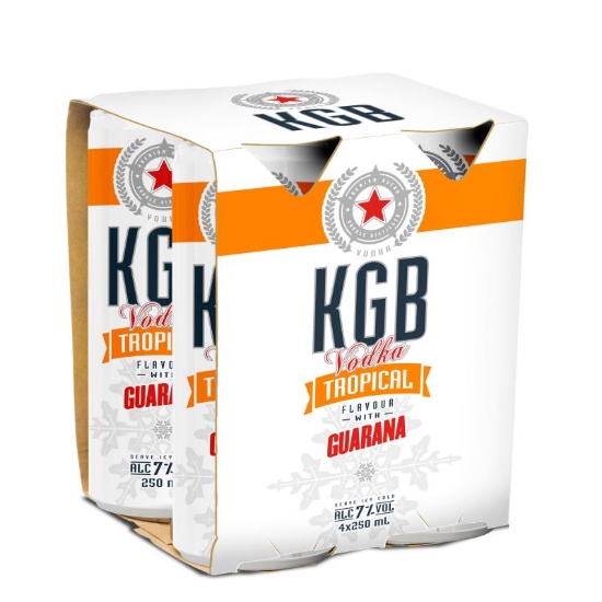Picture of KGB Tropical with Guarana 7% Cans 4x250ml