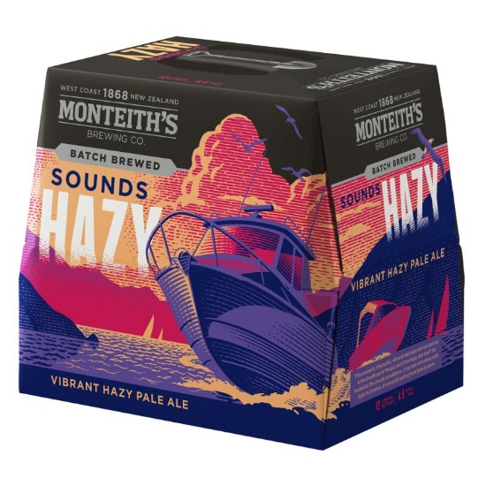 Picture of Monteith's Batch Brewed Sounds Hazy Pale Ale Bottles 12x330ml