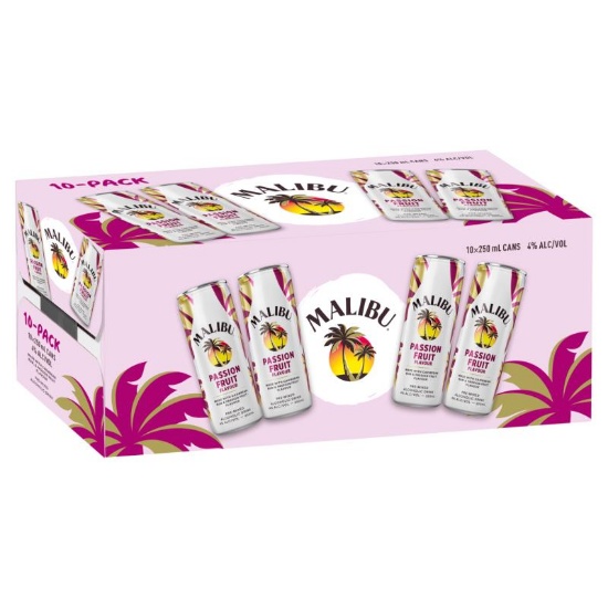Picture of Malibu Passion Fruit Flavour 4% Cans 10x250ml