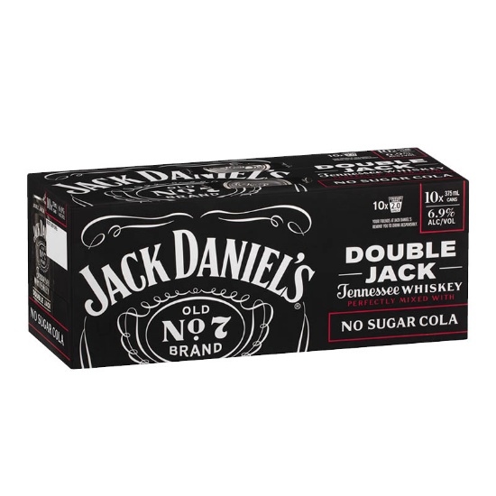 Picture of Jack Daniel's Double Jack No Sugar Cola 6.9% Cans 10x375ml