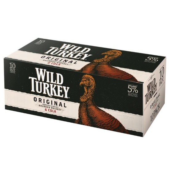 Picture of Wild Turkey Original & Cola 4.8% Cans 10x330ml