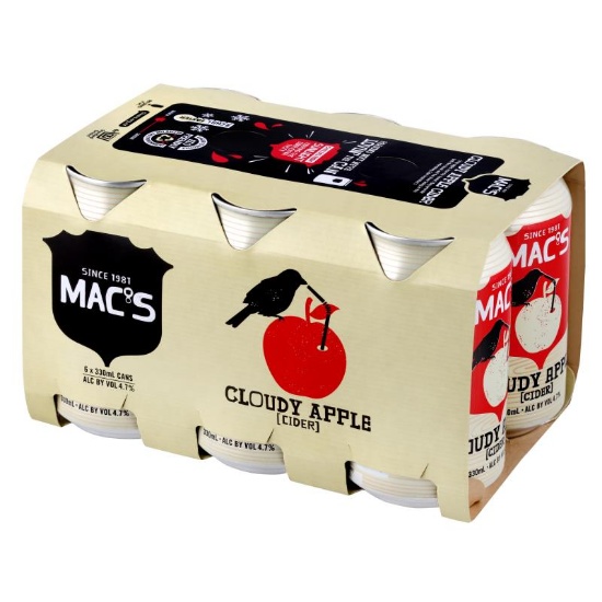 Picture of Mac's Cloudy Apple Cider Cans 6x330ml