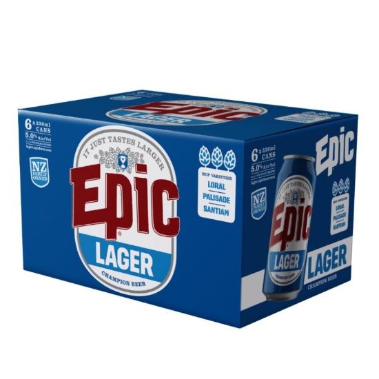 Picture of Epic Lager Cans 6x330ml