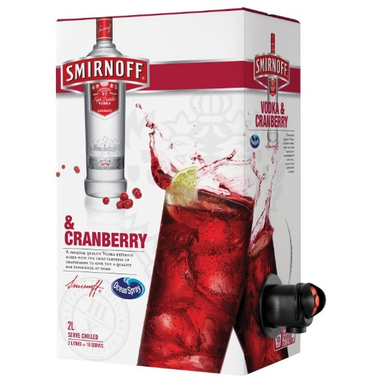 Picture of Smirnoff Vodka & Cranberry 5.7% Cask 2 Litre